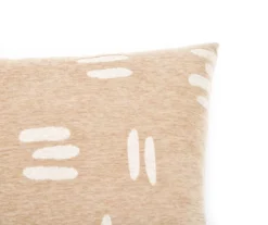 New Beginnings Travertine & White Hash Mark Chenille Square Throw Pillow -Big Lots Furniture Store 810591655 A8 2