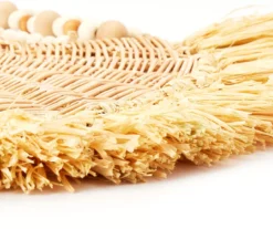 Wild Sedona Raffia & Beads Hanging Wall Fan 3 Wild Sedona Raffia & Beads Hanging Wall Fan -Big Lots Furniture Store 810601626 A8 4