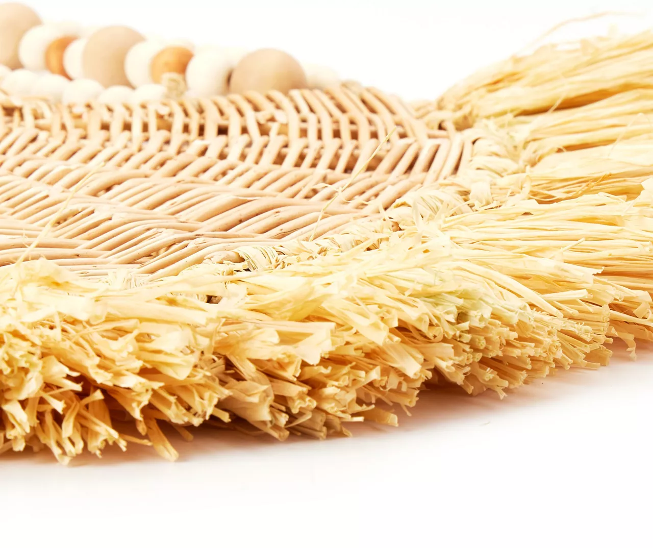 Wild Sedona Raffia & Beads Hanging Wall Fan Wild Sedona Raffia & Beads Hanging Wall Fan -Big Lots Furniture Store 810601626 A8 4