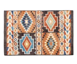 Broyhill Orange & Brown Geometric Accent Rug -Big Lots Furniture Store 810602767 A0