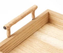 Light Brown Wood Tray With Metal Handles -Big Lots Furniture Store 810603807 A8 2