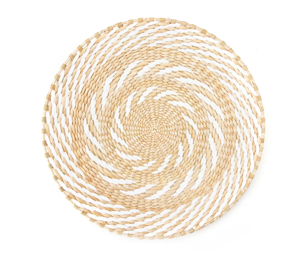Tan & White Spiral Woven Grass Wall Decor Tan & White Spiral Woven Grass Wall Decor -Big Lots Furniture Store 810603849 A0