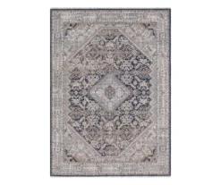 Broyhill Armada Gray & Navy Ornamental Medallion Area Rug -Big Lots Furniture Store 810604799