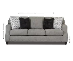 Alexandria Gray Chenille Sofa -Big Lots Furniture Store 810616679 A8