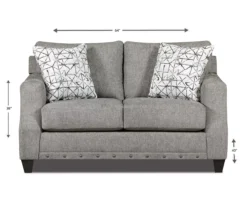 Alexandria Gray Chenille Loveseat -Big Lots Furniture Store 810616680 A8