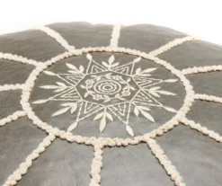 Moroccan Vegan Leather Pouf -Big Lots Furniture Store 810617353 A8