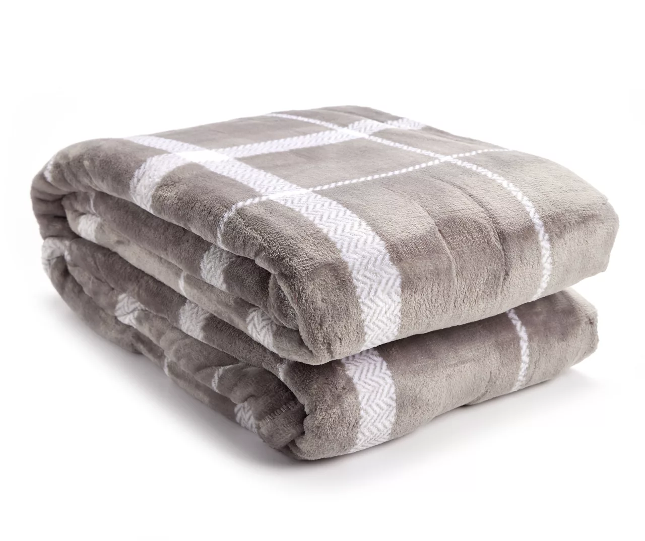 Gray & White Plaid Queen/King Velvet Plush Blanket Gray & White Plaid Queen/King Velvet Plush Blanket -Big Lots Furniture Store 810617548 810617522 A0 1