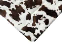 Cream & Brown Cow Print Faux Fur King Comforter -Big Lots Furniture Store 810617565 810617566 A8 3